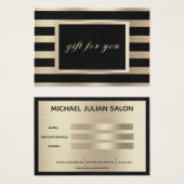 シックビジネスギフト券金ゴールドブラック (正面&裏面)