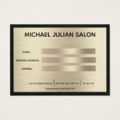 シックビジネスギフト券金ゴールドブラック (裏面)