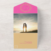 シックビベス金ゴールド結婚ズ オールインワン招待状 (外側)