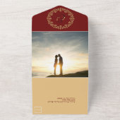 シックビベス金ゴールド結婚ズ オールインワン招待状 (外側)