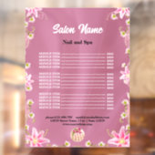 シックビューティーネイルサロン 料金表メニュー ウィンドウサイン (シート2)