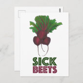 シックビーツ(ビート)赤バンチ野菜ガーデンフード ポストカード (正面/裏面)