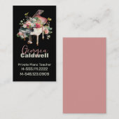 シックピアノ先生ウォーターカラーアート 名刺 (正面/裏面)