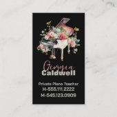 シックピアノ先生ウォーターカラーアート 名刺 (正面)