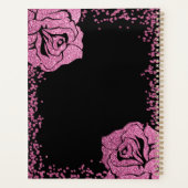 シックピンガーリークグリッターバラブラック プランナー手帳 (裏面)