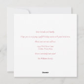 シックピンククリスマスハウストレンディーニューホームアドレス シーズンカード (裏面)