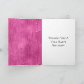 シックピンクケーキつや消し誕生日 カード (内部)