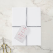 シックピンクコケットボウメイド・オブ・オーナー(花嫁付き添い人)提案 ギフトタグ (より糸付き)