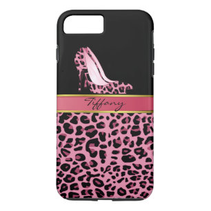 シックピンクジャガープリントiPhone 7プラスケース iPhone 8 Plus/7 Plusケース