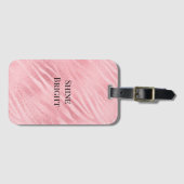 シックピンクゼブラアニマルプリント ラゲッジタグ (正面横)