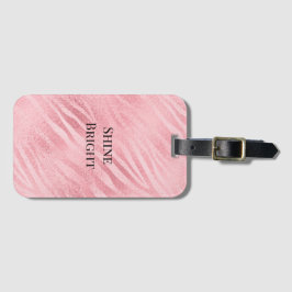 シックピンクゼブラアニマルプリント ラゲッジタグ