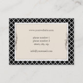 シックピンクティーポットティーカフェ名刺 名刺 (裏面)