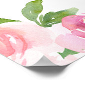 シックピンクフローラキンセアニラパーティー歓迎 ポスター (角)