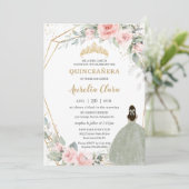 シックピンクフローラセージグリーンプリンセスキンセアニラ 招待状 (スタンド正面)