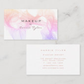 シックピンクブルーパステルウォーターカラー抽象芸術 名刺 (正面/裏面)