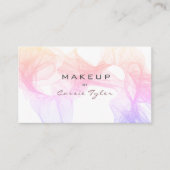 シックピンクブルーパステルウォーターカラー抽象芸術 名刺 (正面)