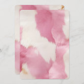 シックピンクホワイト女性のカーボーイコウィド誕生日 招待状 (正面/裏面)