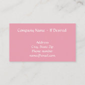 シックピンクホワイト水玉模様レトロ 名刺 (裏面)