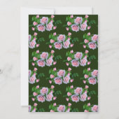 シックピンクローゼス金ゴールドレタリング結婚式招待状 (裏面)