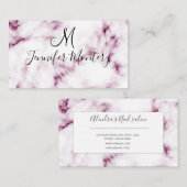 シックピンク大理石ネイルサロン名刺 名刺 (正面/裏面)