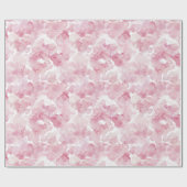 シックピンク抽象芸術ブライダルシャワー誕生日 ラッピングペーパー (フラット)