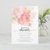 シックピンク牡丹フローラブライダルシャワー 招待状 (スタンド正面)