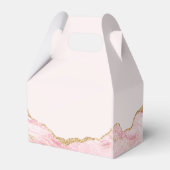 シックピンク金ゴールドアゲートカスタムバルミツワーパーティー フェイバーボックス (裏面サイド)