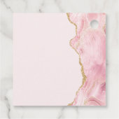 シックピンク金ゴールドアゲートバルミツワーカスタムパーティー フェイバータグ (裏面)