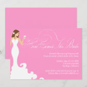 シックピン来クヒアザブライドシャワー招待状 招待状 (正面/裏面)