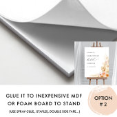 シックピーチクリームフローラブライダルシャワーウェルカムサイン ポスター