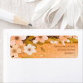 シックピーチフローラシャンパーニュブライダルシャワーパーティー ラベル (インサイチュ)