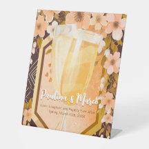 シックピーチフローラシャンパーニュブライダルシャワーパーティー