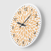 シックピーチフローラ ラージ壁時計 (傾斜)