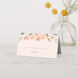 シックピーチ赤面春フローラ結婚ズ プレイスカード