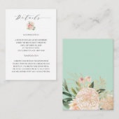 シックピーニー金ゴールド結婚タイポグラフィの詳細 エンクロージャーカード (正面/裏面)