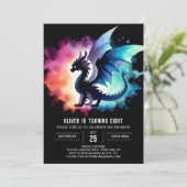 シックファイリードラゴン誕生日カスタム 招待状 (スタンド正面)