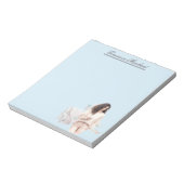 シックファッションガールパーソナライズされたヴィネット ノートパッド (回転)