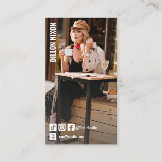 シックファッションソーシャルメディア写真 名刺 (正面)