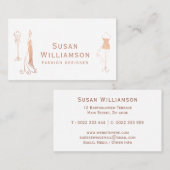 シックファッションデザイナバラ金ゴールドホワイト 名刺 (正面/裏面)