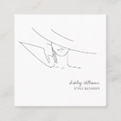 シックファッションブロガースタイリッシュ、ファッションモデル広場 スクエア名刺 (正面)