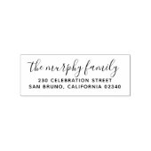 シックファミリーネーム&シンプル差出人住所 ラバースタンプ (インプリント)