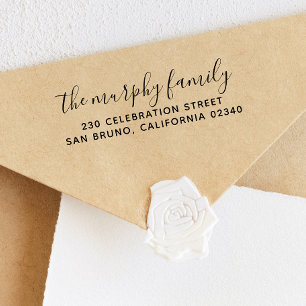 シックファミリーネーム&シンプル差出人住所 ラバースタンプ