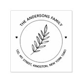 シックファミリーボタニカルラウンドリーフ セルフインキングスタンプ (デザイン)