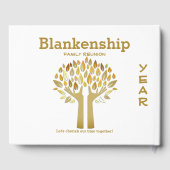 シックファミリー懇親会ハンズアップツリー葉カスタム ゲストブック (裏面)