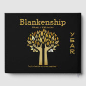 シックファミリー懇親会ハンズアップツリー葉カスタム ゲストブック (裏面)