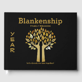 シックファミリー懇親会ハンズアップツリー葉カスタム ゲストブック