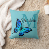 シックファンキーバタフライモノグラム装飾用クッション クッション (ブランケット)
