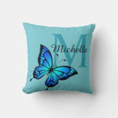 シックファンキーバタフライモノグラム装飾用クッション クッション (正面)