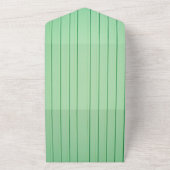 シックファンシーな緑の素朴なオールインワンウェディング招待招待 オールインワン招待状 (外側)