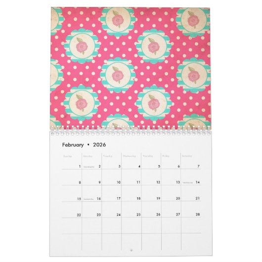 シックファームハ素朴ウス カレンダー (2月 2026)